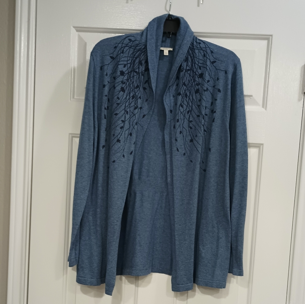 Talbots Blue Wool Blend Cardigan XL